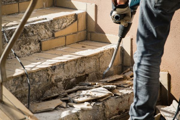 Concrete Stair Demolition in Lewisville